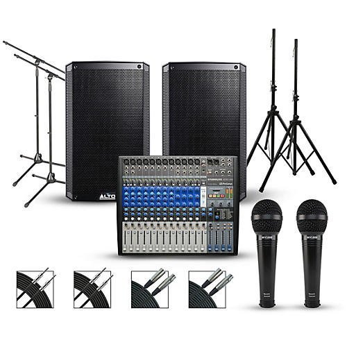Complete PA Package with PreSonus StudioLive AR16 USB Mixer and Alto Truesonic 2 Series Powered Speakers