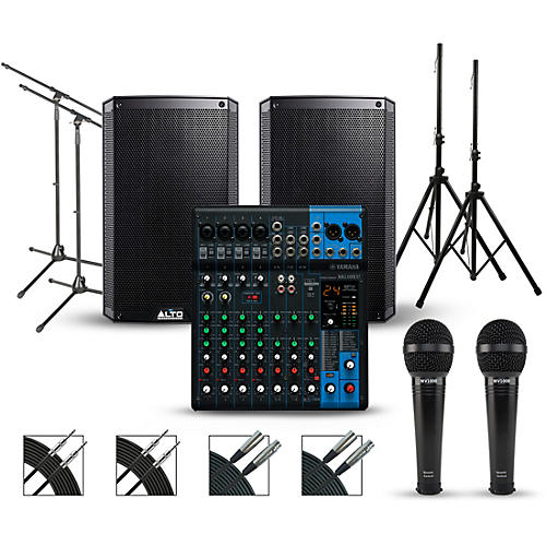 Complete PA Package with Yamaha MG10XU Mixer and Alto Truesonic 2 Series Speakers