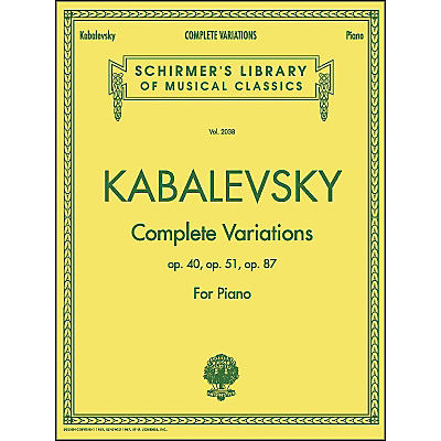 G. Schirmer Complete Variations Op 40 Op 51 Op 87 By Kabalevsky