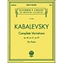 G. Schirmer Complete Variations Op 40 Op 51 Op 87 By Kabalevsky