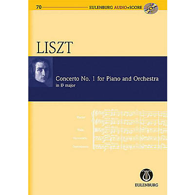 Eulenburg Conc No. 1 for Piano and Orchestra in E-flat Major Eulenberg Audio plus Score w/ CD by Franz Liszt