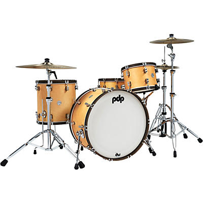 PDP by DW Concept Classic 3-Piece Shell Pack with 24 in. Bass Drum and Walnut Hoops