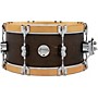 PDP Concept Classic Snare Drum with Wood Hoops 14 x 6.5 in. Walnut/Natural Hoops