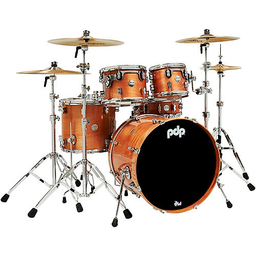 PDP by DW Concept Exotic 5-Piece Maple Shell Pack with Chrome Hardware Honey Mahogany