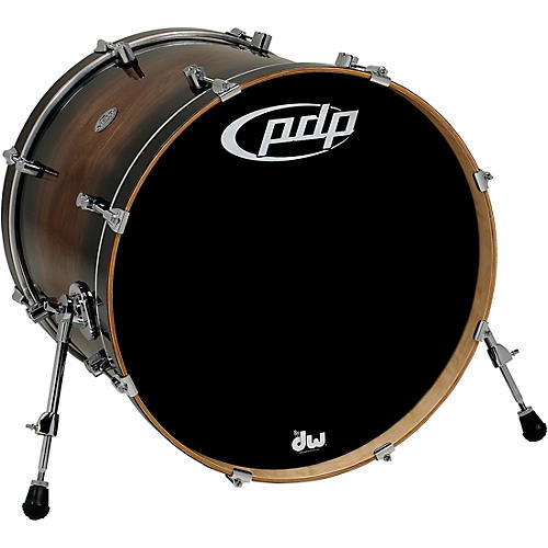PDP by DW Concept Exotic Series Bass Drum Walnut to Charcoal Burst 22 x 18 in.