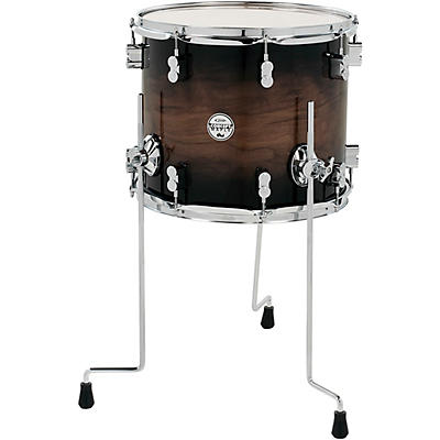 PDP by DW Concept Exotic Series Floor Tom Walnut to Charcoal Burst