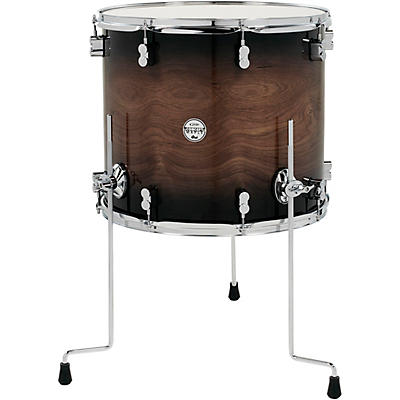 PDP by DW Concept Exotic Series Floor Tom Walnut to Charcoal Burst