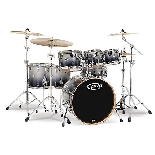 PDP Concept Maple 7-Piece Shell Pack Silver to Black Fade