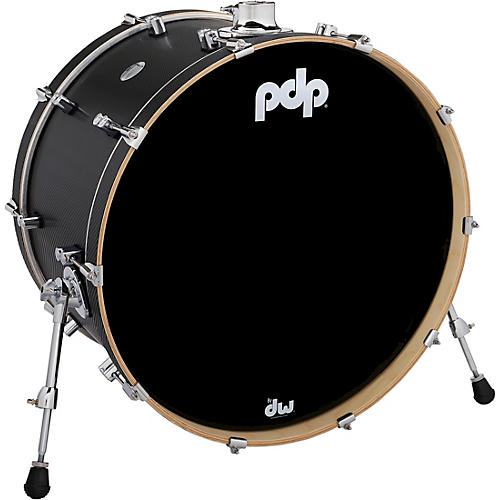 PDP by DW Concept Maple Bass Drum with Chrome Hardware 24 x 14 in. Carbon Fiber