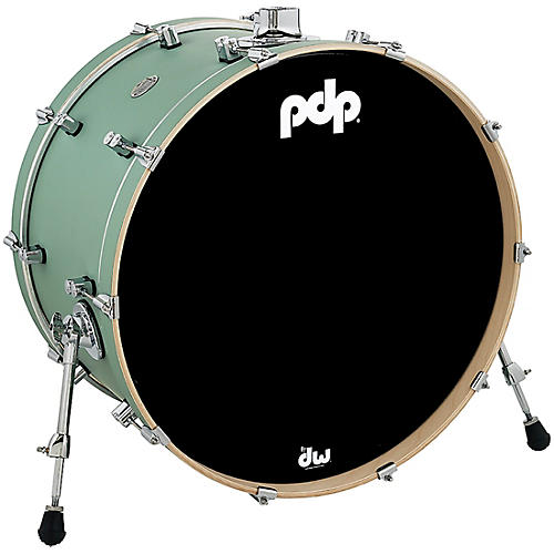 PDP by DW Concept Maple Bass Drum with Chrome Hardware 24 x 14 in. Satin Seafoam