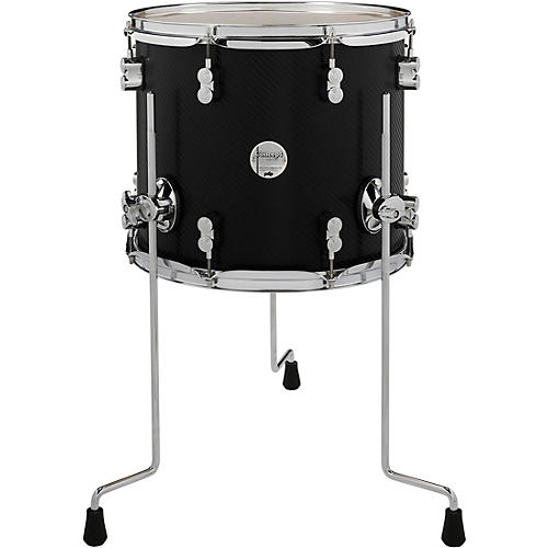 PDP by DW Concept Maple Floor Tom with Chrome Hardware 14 x 12 in. Carbon Fiber