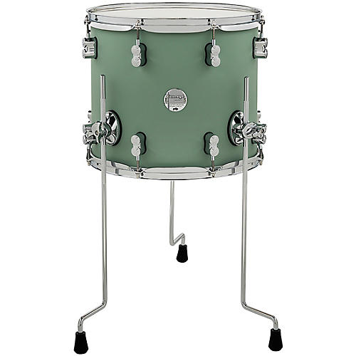 PDP by DW Concept Maple Floor Tom with Chrome Hardware 14 x 12 in. Satin Seafoam