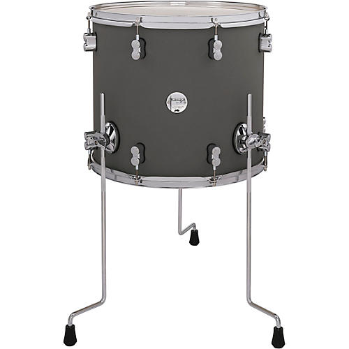 PDP by DW Concept Maple Floor Tom with Chrome Hardware 16 x 14 in. Satin Pewter