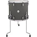 PDP by DW Concept Maple Floor Tom with Chrome Hardware 18 x 16 in. Satin Black18 x 16 in. Satin Pewter