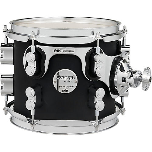 PDP by DW Concept Maple Rack Tom with Chrome Hardware Condition 1 - Mint 8 x 7 in. Satin Black
