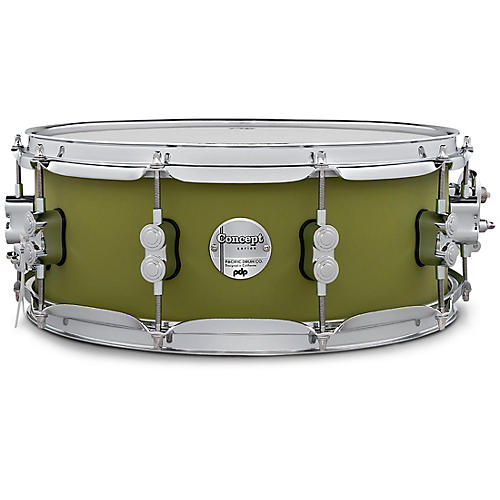 PDP Concept Maple Snare Drum With Chrome Hardware 14 x 5.5 in. Satin Olive