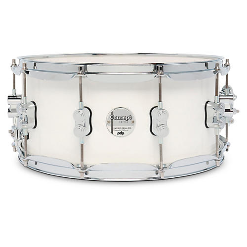 PDP Concept Maple Snare Drum With Chrome Hardware 14 x 6.5 in. Pearlescent White