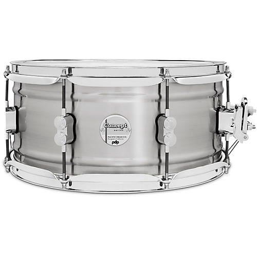 PDP Concept Series 1.2 mm Natural Satin Brushed Aluminum Snare Drum 14 x 6.5 in.