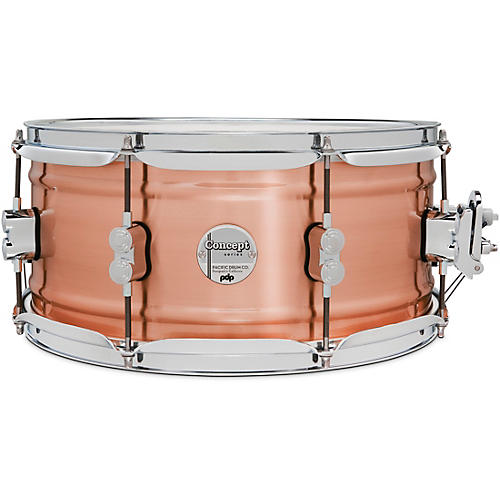 PDP Concept Series 1.2 mm Natural Satin Brushed Copper Snare Drum 14 x 6.5 in.