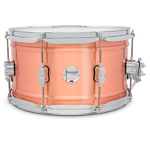 PDP Concept Series 1.2 mm Natural Satin Brushed Copper Snare Drum 14 x 8 in.