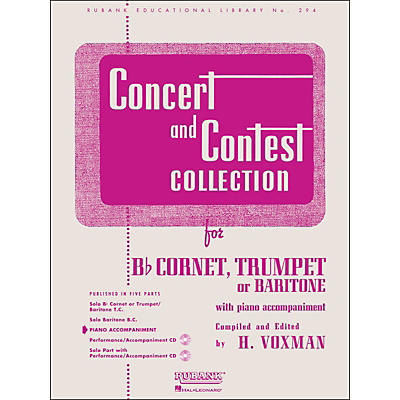 Hal Leonard Concert And Contest Collection - B Flat Cornet Trumpet Or Solo Baritone with Piano Accompaniment