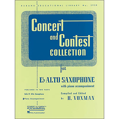 Hal Leonard Concert And Contest Collection E Flat Alto Saxophone Piano Accompaniment