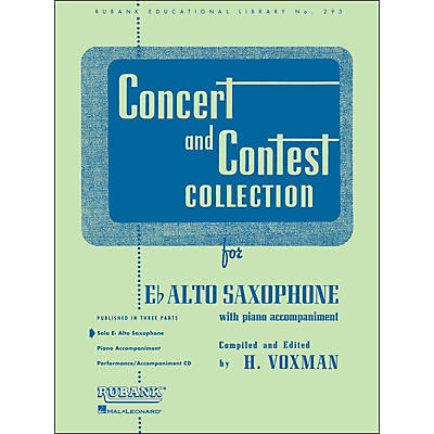 Hal Leonard Concert And Contest Collection E Flat Alto Saxophone Solo Part Only