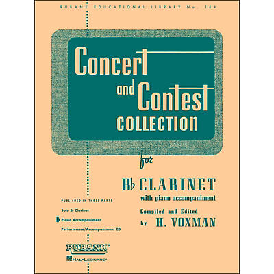 Hal Leonard Concert And Contest Collection for B Flat Clarinet Piano Accompaniment