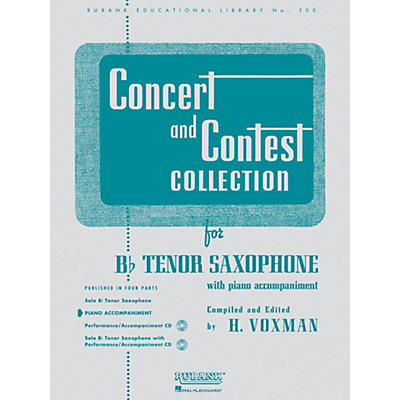 Hal Leonard Concert And Contest Collection for B Flat Tenor Saxophone Piano Accompaniment Only