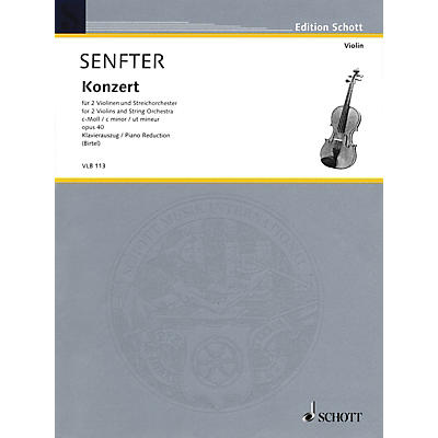 Schott Concert in C Minor, Op. 40 Schott Series Softcover Composed by Johanna Senfter