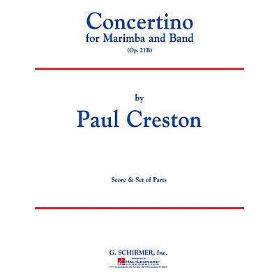 G. Schirmer Concertino for Marimba and Band, Op. 21b (Score and Parts) Concert Band Level 4-5 by Paul Creston