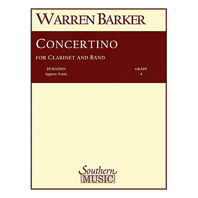 Southern Concertino (with Clarinet Solo) Concert Band Level 4 Composed by Warren Barker