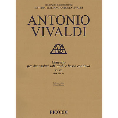 Ricordi Concerto A minor, RV 522, Op. III, No. 8 Ricordi Series Softcover Composed by Antonio Vivaldi
