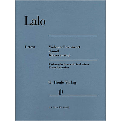 G. Henle Verlag Concerto D Minor for Violoncello And Orchestra Piano Reduction By Lalo / Jost