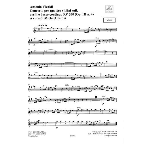 Concerto E Minor, RV 550, Op. III, No. 4 String Orchestra Series Softcover Composed by Antonio Vivaldi