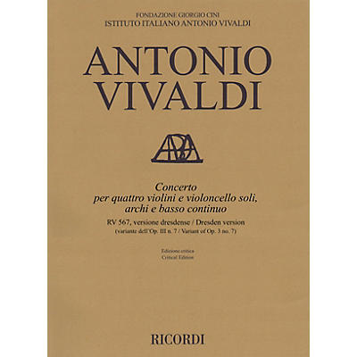 Ricordi Concerto F Major, RV 567, Op. III, No. 7/Variant of Op. 3, No. 7 String Orchestra by Vivaldi
