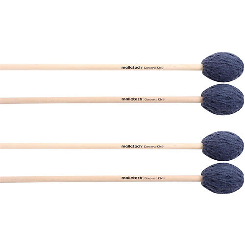 Malletech Concerto Marimba Mallets Set of 4 (2 Matched Pairs) Blue