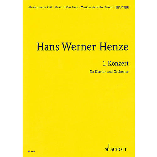 Schott Concerto No. 1 for Piano and Orchestra (1950) (Study Score) Schott Series Composed by Hans-Werner Henze