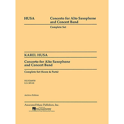 Associated Concerto for Alto Saxophone and Concert Band (Score and Parts) Concert Band Level 4-5 by Karel Husa
