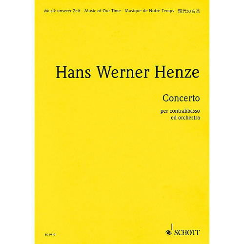 Schott Concerto for Double Bass and Orchestra (Score) Schott Series Composed by Hans Werner Henze