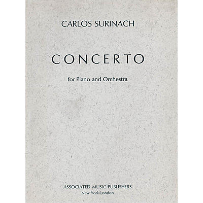 Associated Concerto for Piano and Orchestra (1973) (Full Score) Study Score Series Composed by Carlos Surinach