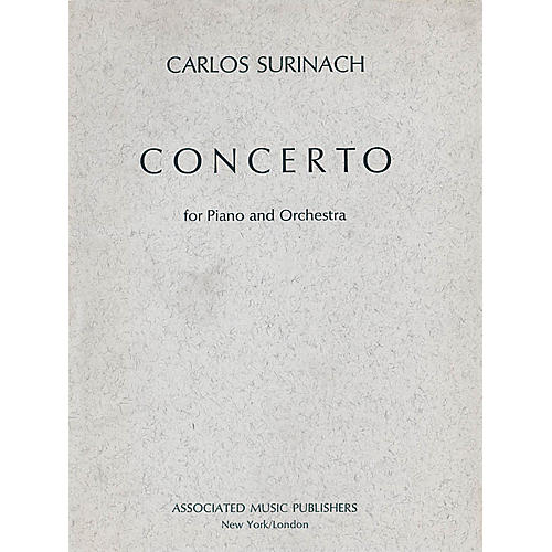 Associated Concerto for Piano and Orchestra (1973) (Full Score) Study Score Series Composed by Carlos Surinach