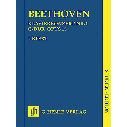 G. Henle Verlag Concerto for Piano and Orchestra C Major Op. 15, No. 1 (Study Score) Henle Study Scores Series Softcover