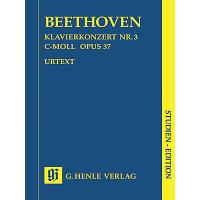 G. Henle Verlag Concerto for Piano and Orchestra C minor Op. 37, No. 3 (Study Score) Henle Study Scores Series Softcover