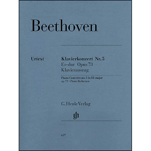 G. Henle Verlag Concerto for Piano and Orchestra E Flat Major Op. 73, No. 5 By Beethoven
