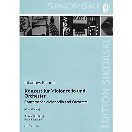 Concerto for Violoncello and Orchestra (Cello and Piano Reduction) String Series by Johannes Brahms
