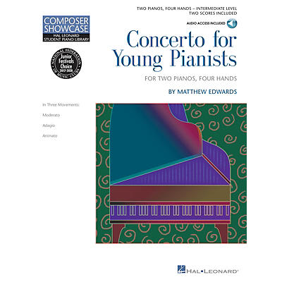 Hal Leonard Concerto for Young Pianists Piano Library Series Book Audio Online by Matthew Edwards (Level Inter)