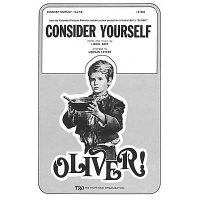 TRO ESSEX Music Group Consider Yourself (from Oliver) SA Arranged by Norman Leyden
