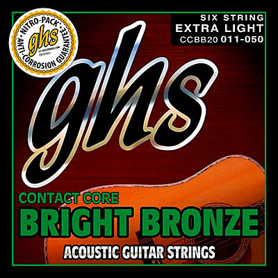 GHS Contact Core Bright Bronze Medium Acoustic Guitar Strings (11-50)