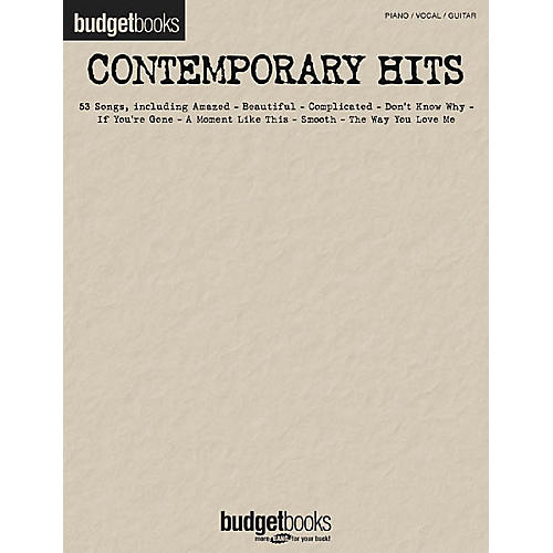 Contemporary Hits Budget Books Piano/Vocal/Guitar Songbook